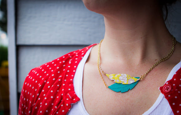 DIY Prairie Feather Necklace