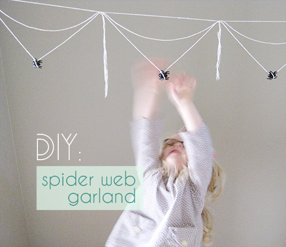 DIY Spiderweb Garland