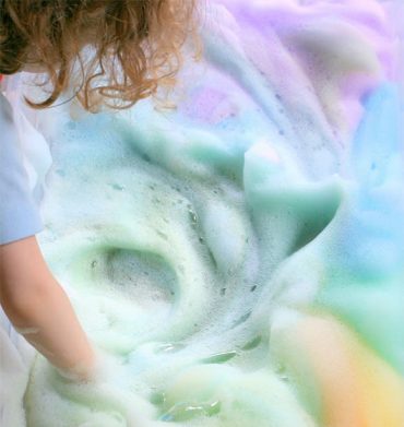 DIY Rainbow Soap Foam Sensory Craft for Toddlers