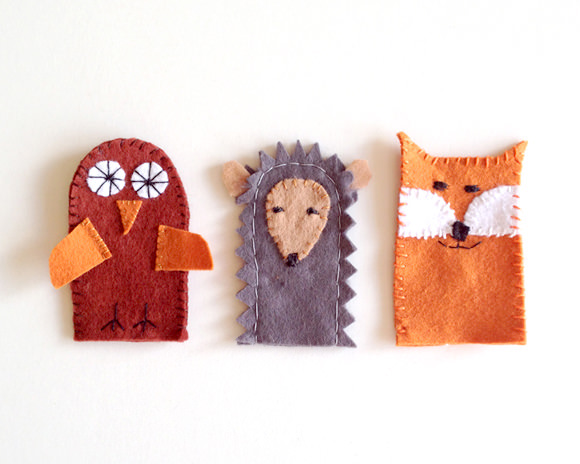 DIY Forest Friends Finger Puppets