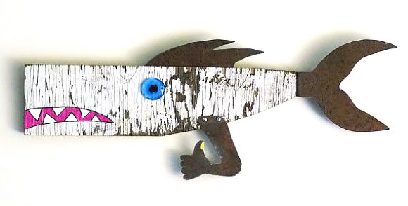Driftwood Fish Art via Etsy