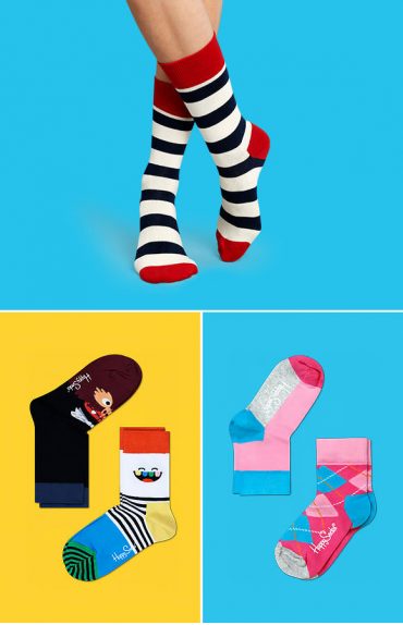 Happy Socks // meant to inspire happiness in all who wear them - perfect stocking stuffers!