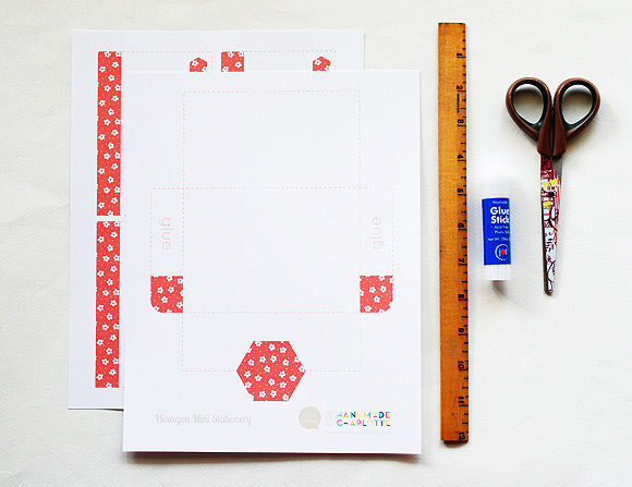 DIY Hexagon Mini Stationery