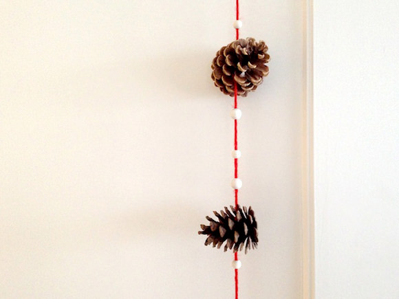 DIY Pine Cone Trees & Garland