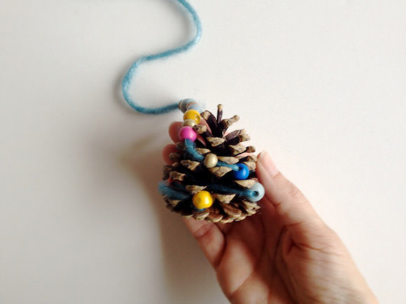 DIY Pine Cone Trees & Garland