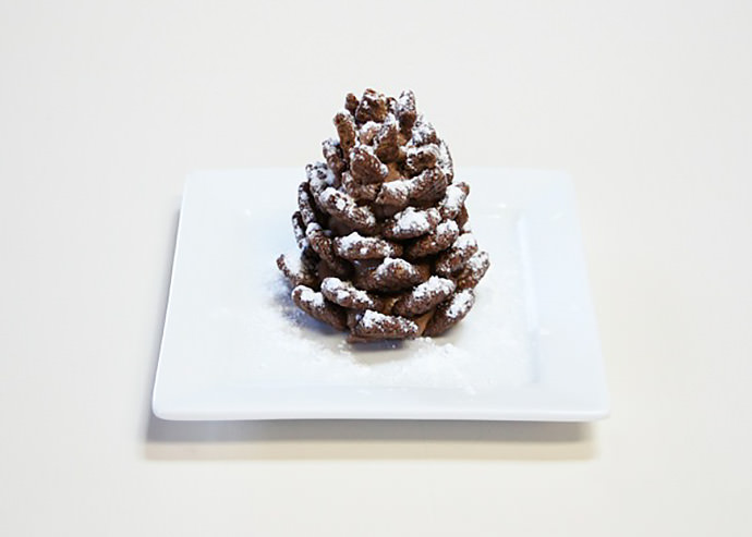 Quick + Easy Snowy Chocolate Pinecones Recipe