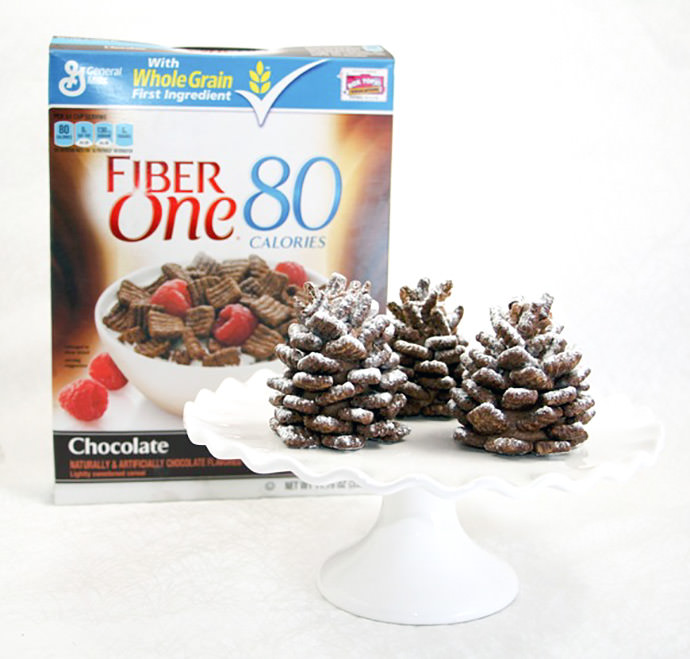 Quick + Easy Snowy Chocolate Pinecones Recipe