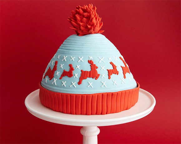 DIY Knitted Hat Cake via Cakegirls