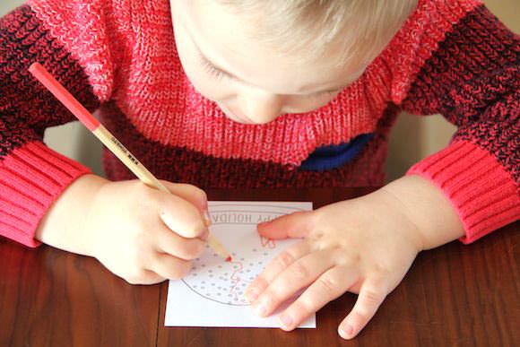 DIY Printable Snow Globe Holiday Card