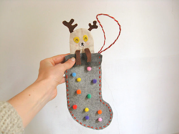 DIY Christmas Reindeer Stockings