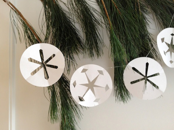 DIY Paper Snowflake Garland