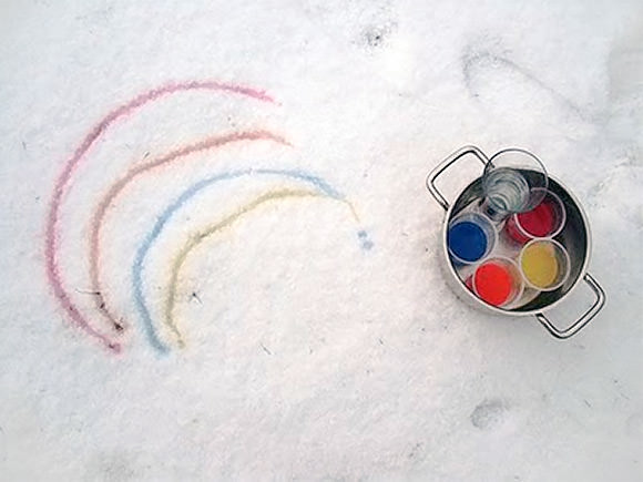 DIY Snow Painting for Kids