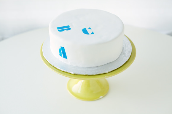 DIY ABC 123 Stencil Cake