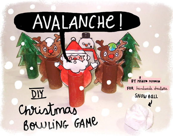 DIY Christmas Avalanche Bowling Game