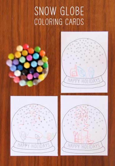 DIY Printable Snow Globe Holiday Card
