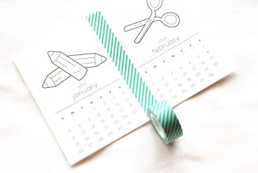 Fun Printable Coloring Book Calendar For 2014 (all you need is a little washi tape!)