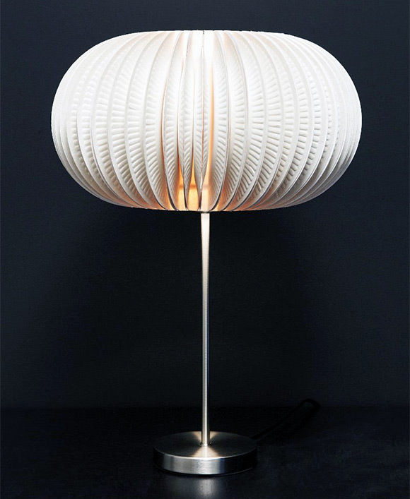 DIY Modern Lamp Made From Paper Plates