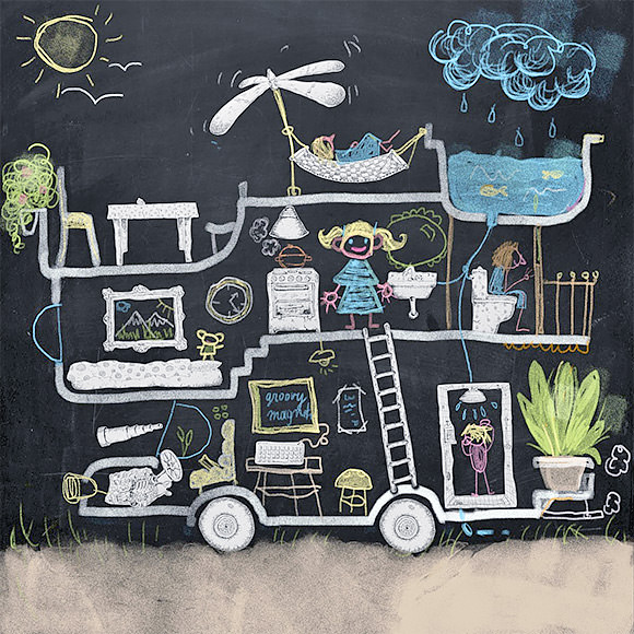 Magnetic Chalkboard Wallpaper