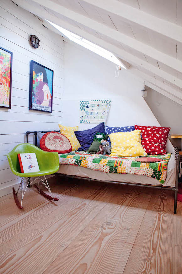 folksy attic kid's room