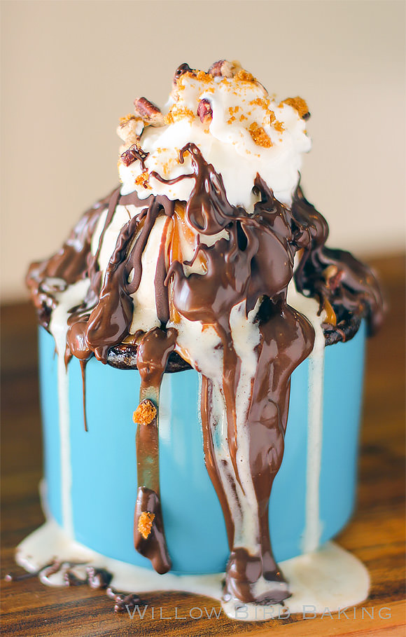 The Ultimate Gooey Caramel Brownie Mug Cake Sundae