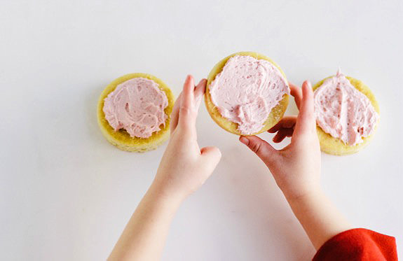 Mini Cakes with Sour Cherry Vanilla Bean Frosting