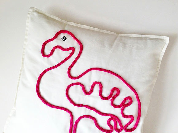 DIY Flamingo Pillow Knitting Project for Kids