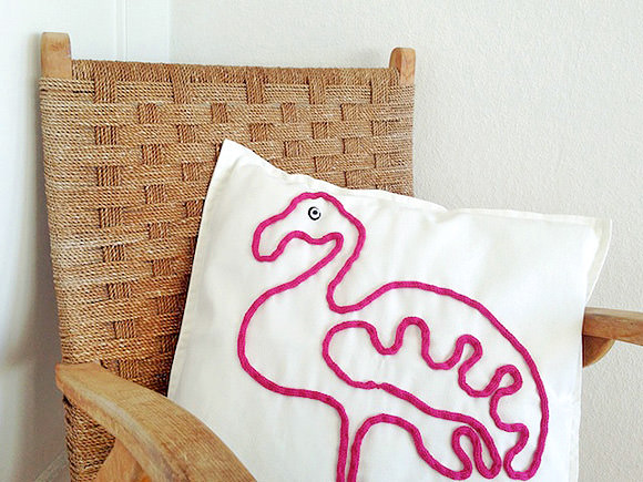 DIY Flamingo Pillow Knitting Project for Kids