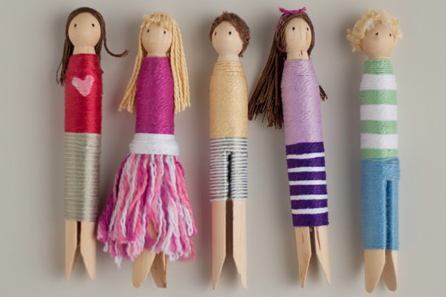 DIY Clothespin Wrap Dolls