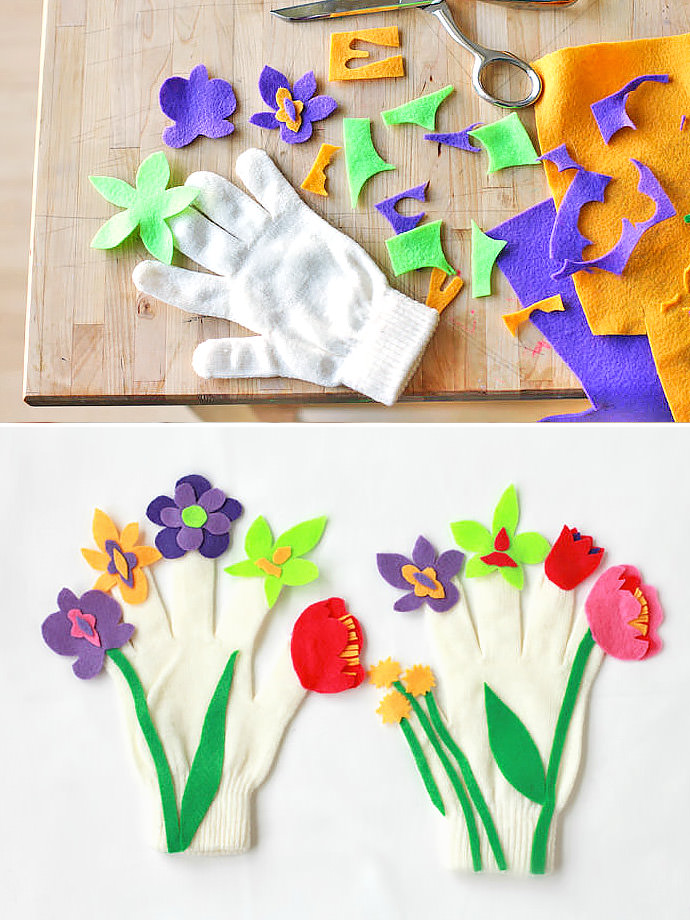 DIY Fresh & Fabulous Flower Gloves for Kids