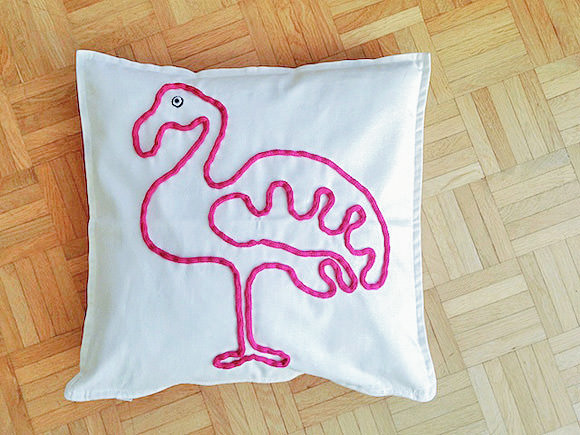 DIY Flamingo Pillow Knitting Project for Kids