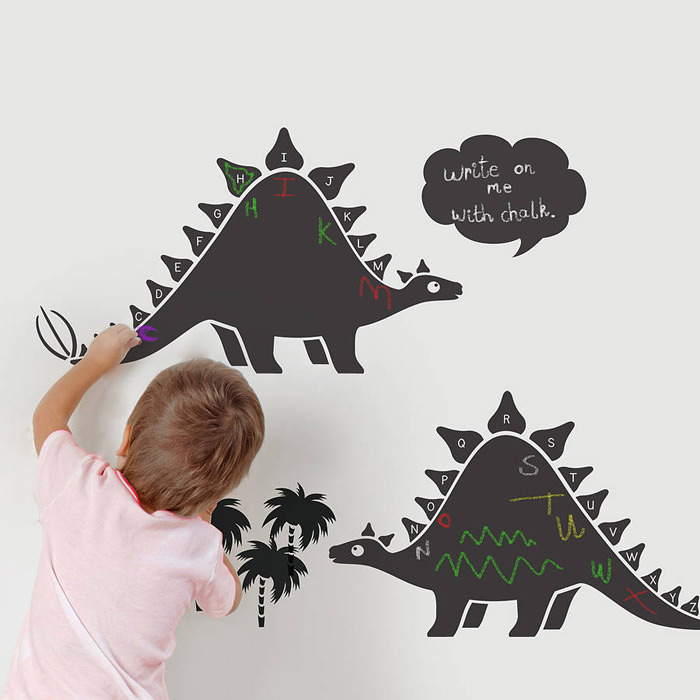 Chalkboard Alphabet Dinosaur Wall Stickers