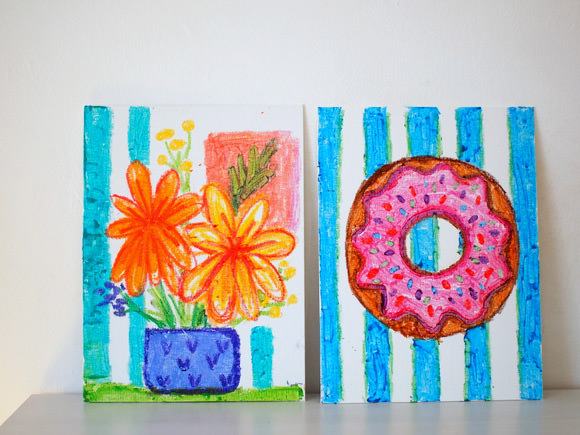 DIY Melted Crayon Art