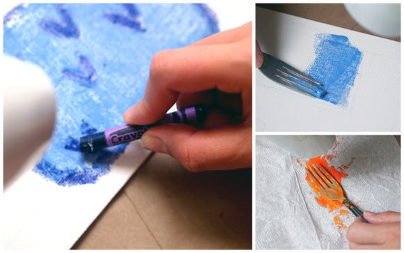 DIY Melted Crayon Art