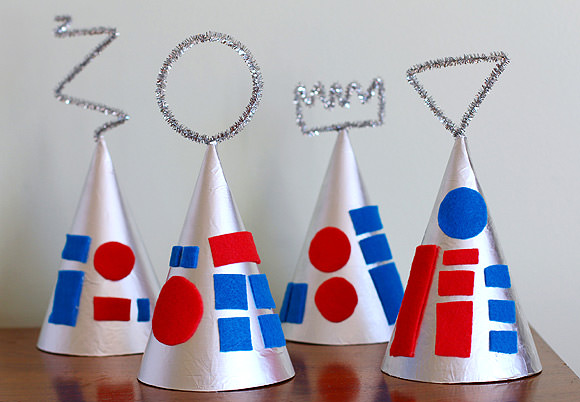 DIY Robot Party Hats