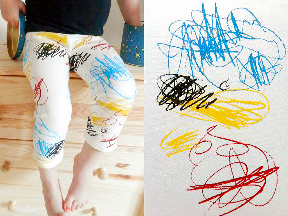 Scribbles Leggings By Double Yellow Line on Etsy
