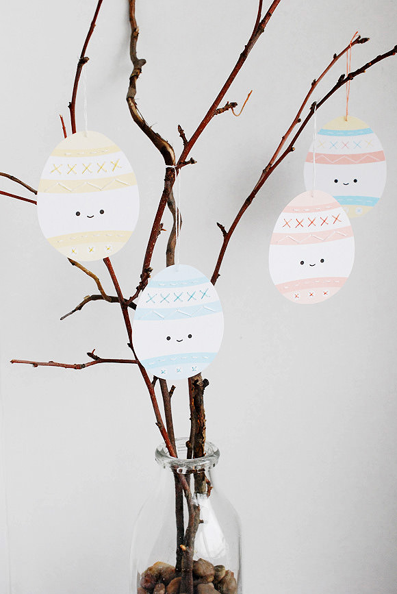 Printable Easter Egg Sewing Cards For Kids