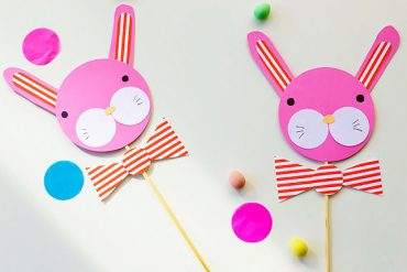 DIY Bow-Tied Bunny Cake Toppers