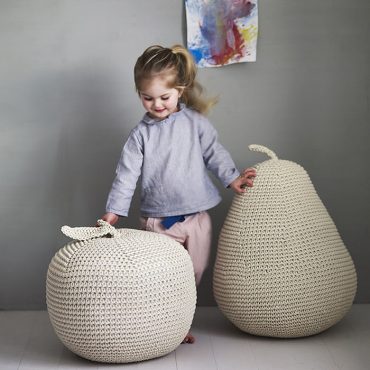 Apple & Pear Pouffes From Rowen & Wren
