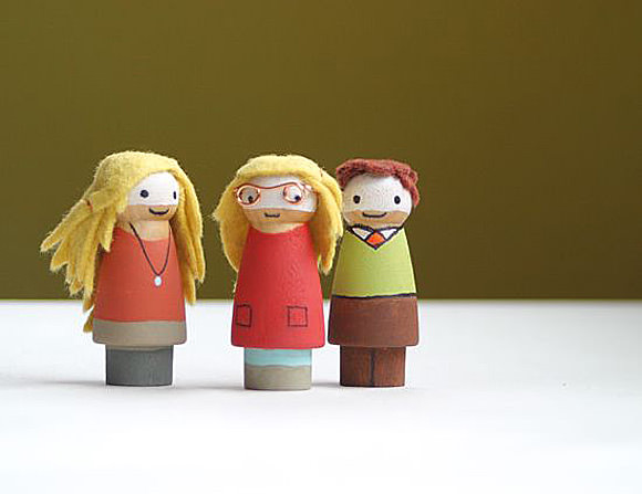 DIY Wooden Doll Family