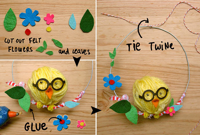 DIY Swinging Easter Chick