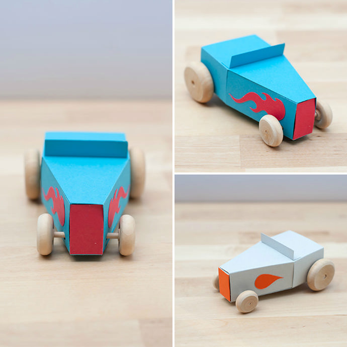 Design Your Own Paper Hot Rod Kit
