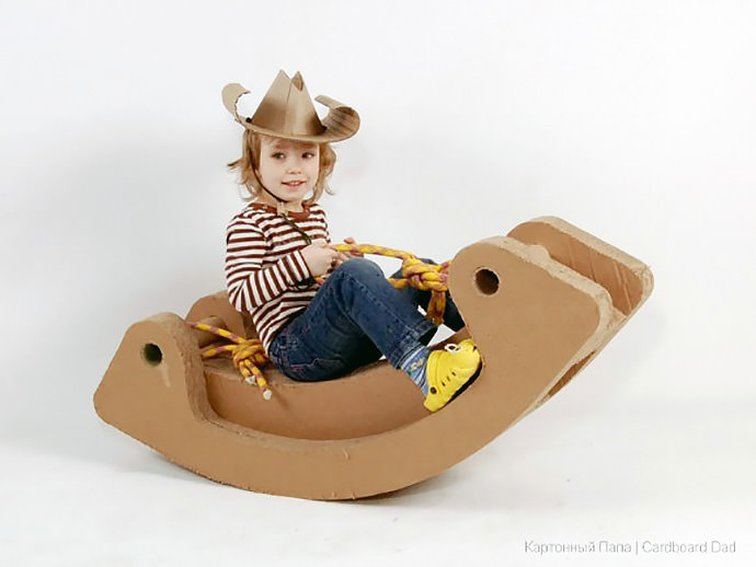 DIY Cardboard Rocker  by Cardboard Dad