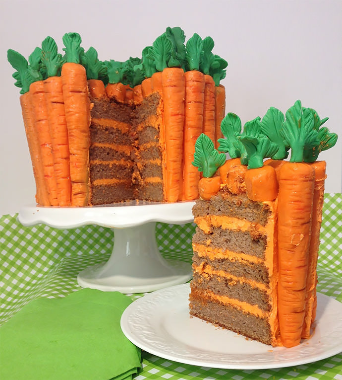 DIY Carrot Patch Cake Recipe via Make Me My Cake