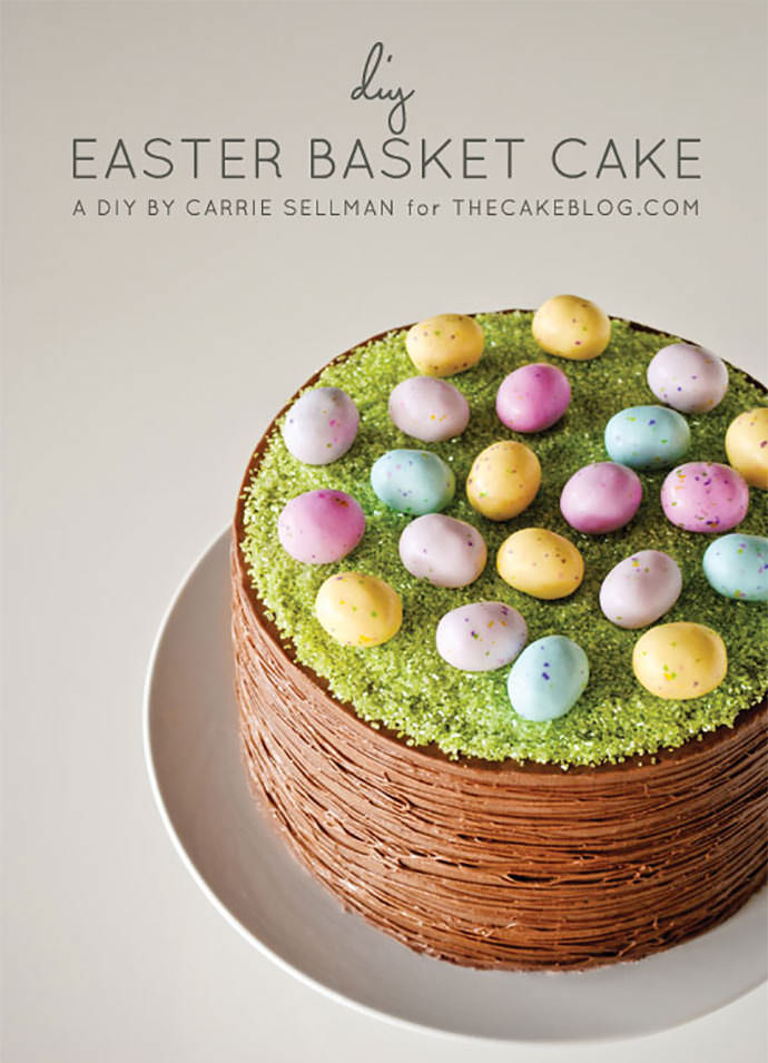 DIY Easter Basket Cake via The Cake Blog