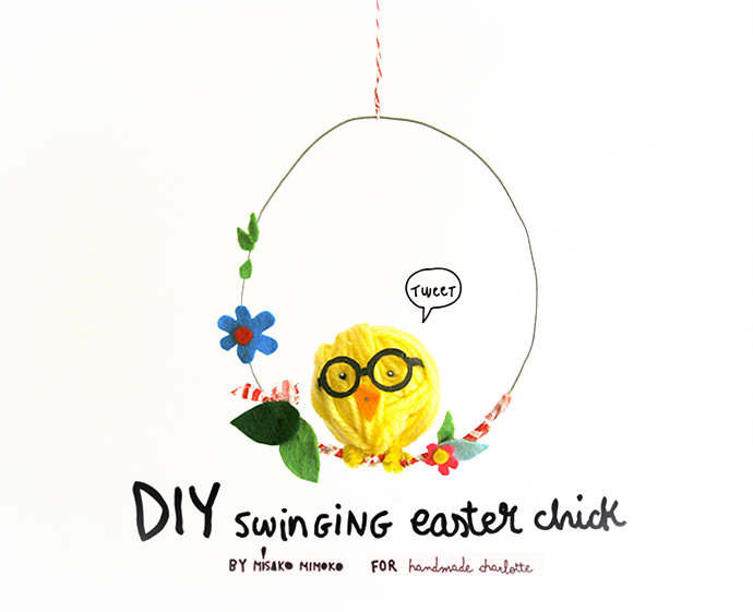 DIY Swinging Easter Chick