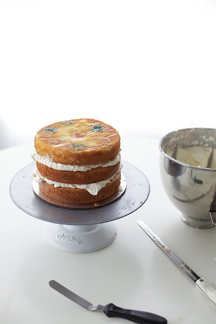 Polka Dot Inside-And-Out Birthday Cake