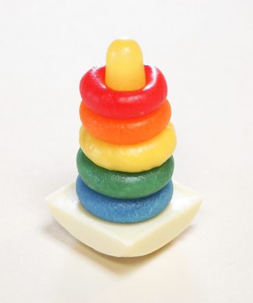 DIY Candy Rainbow Rock-a-Stack Toy