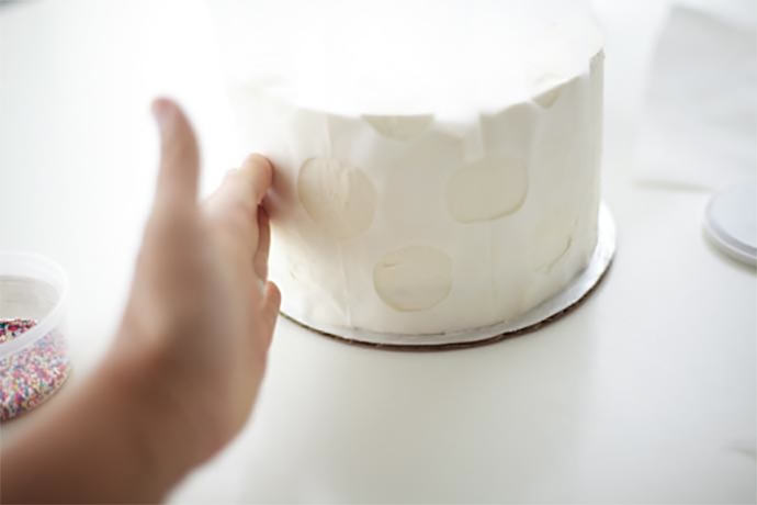 Polka Dot Inside-And-Out Birthday Cake