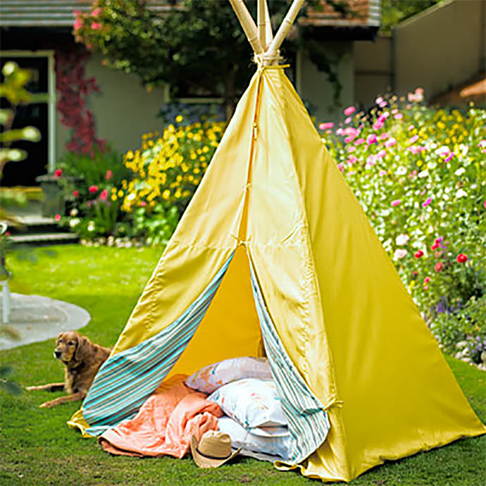 DIY Backyard Tipi via Sunset