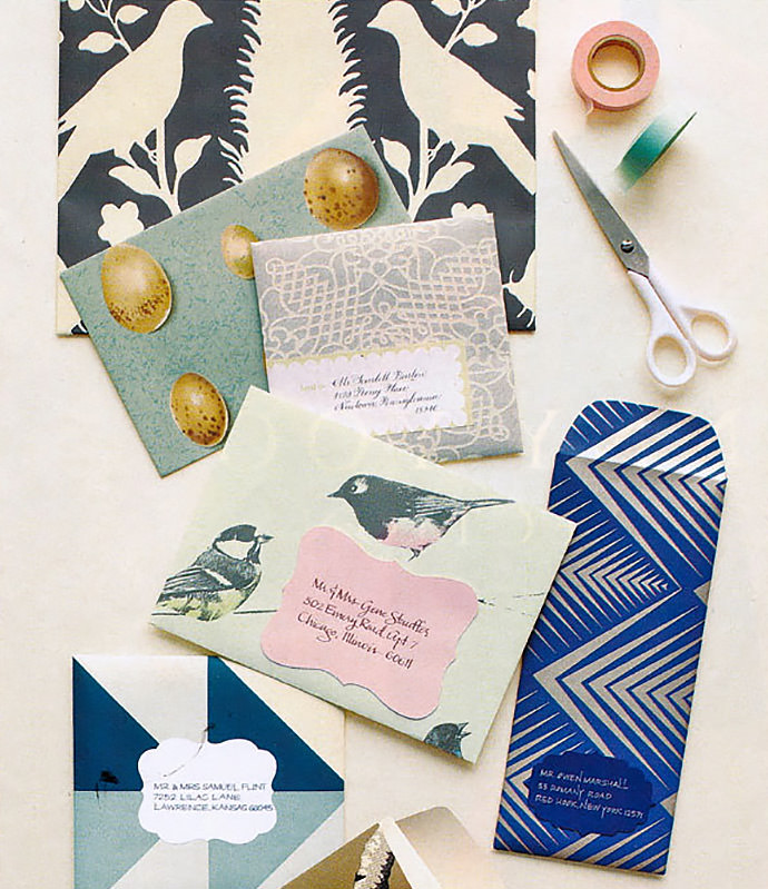 DIY Wallpaper Envelopes via Camille Styles